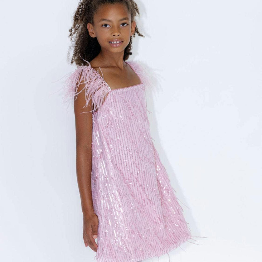 Mila Feather Party Dress