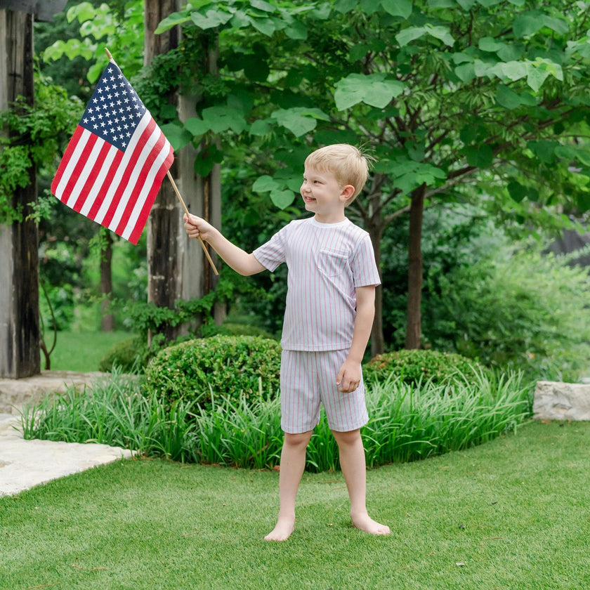 Charles Boys' Short Set - Liberty Stripe