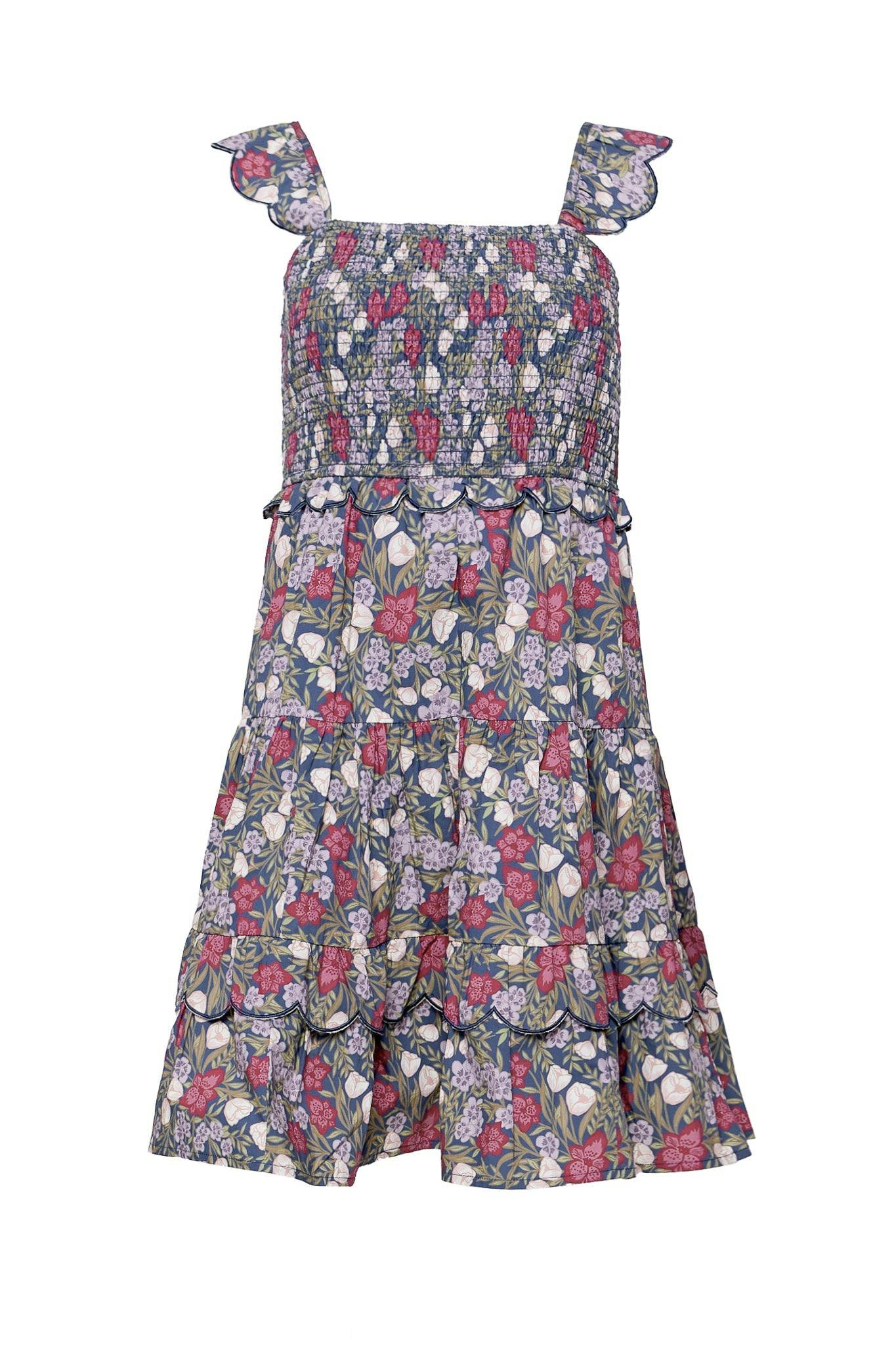 Blossom Dress in Navy Meadow