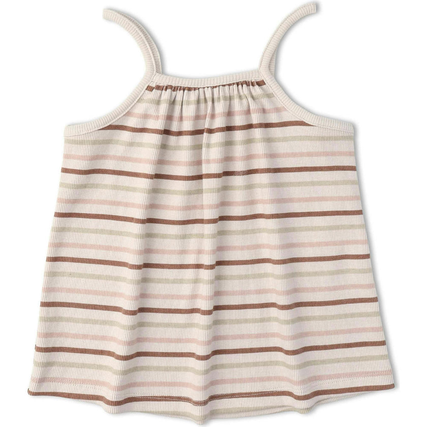 Organic Tank Top & Shorts Set - Terra Stripes
