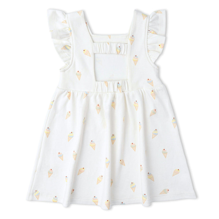 Organic Cutout Back Dress - Ice Cream