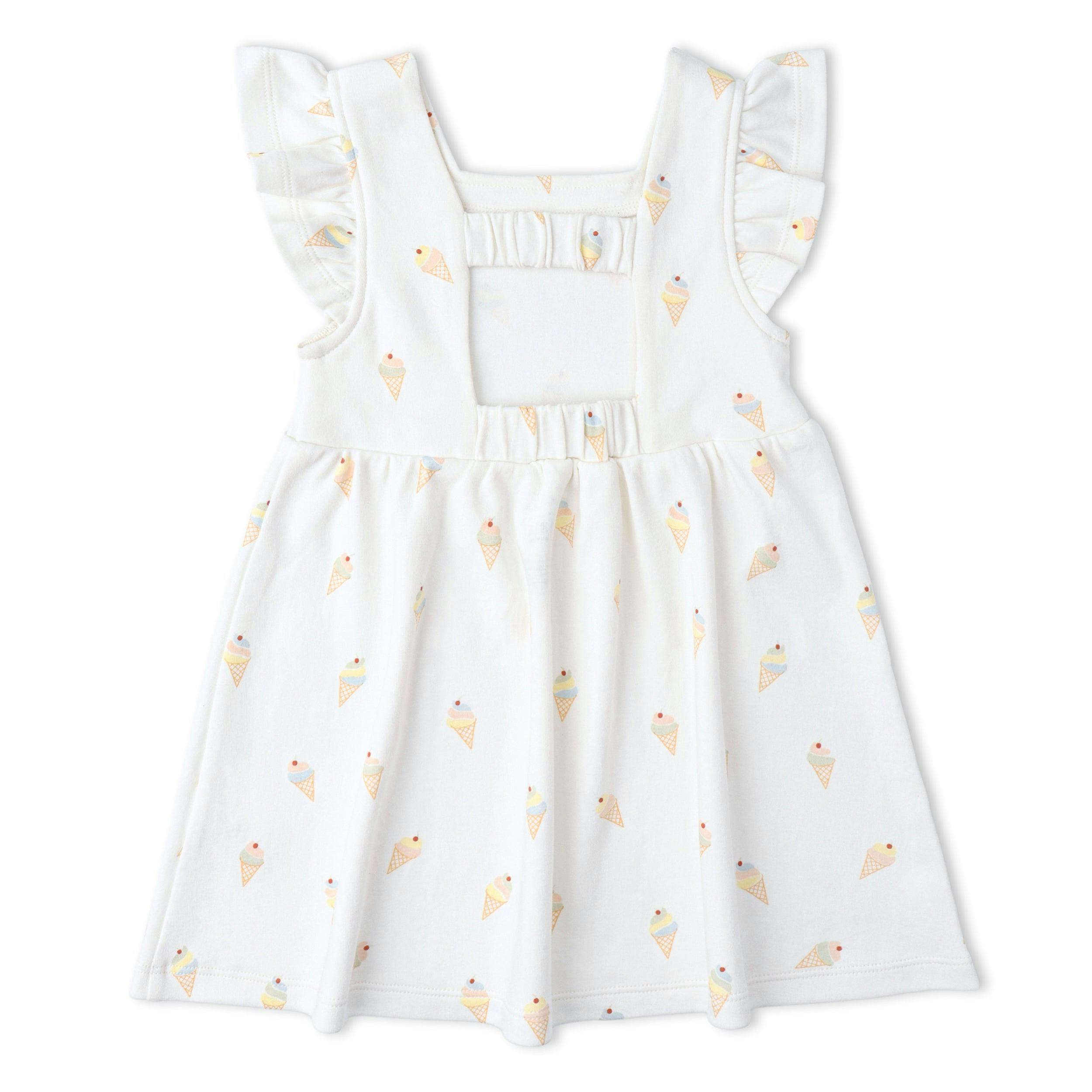 Organic Cutout Back Dress - Ice Cream