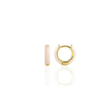Enamel Huggie Hoop Earrings