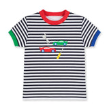 Stripe Knit T-Shirt with Cars & Tools