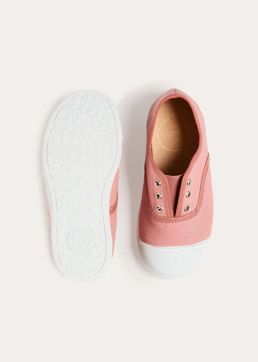 Canvas Plimsolls in Dusty Raspberry (21-36EU)