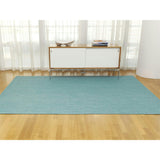 Mini Basketweave Floor Mat, Turquoise