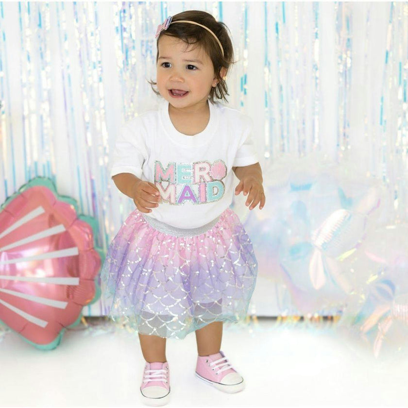 Mermaid Patch Short Sleeve Romper