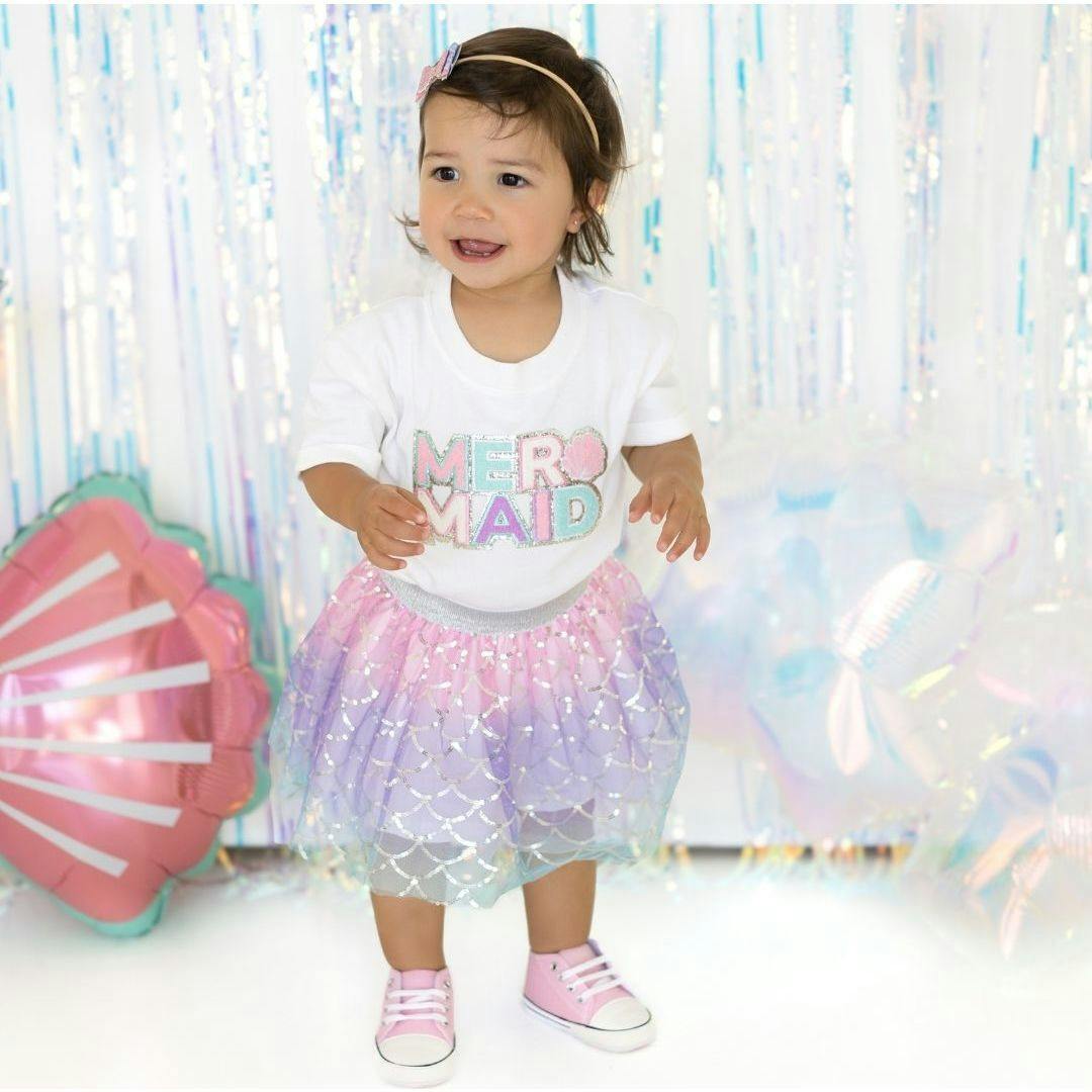 Mermaid Patch Short Sleeve Romper