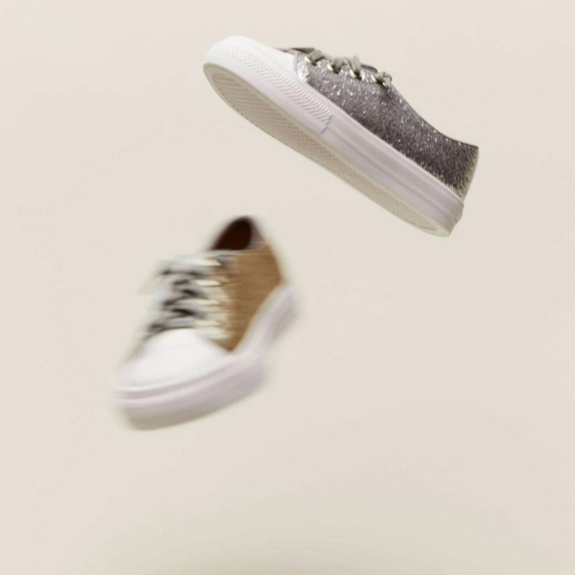 Marcy Tri-Color Leather Sneakers