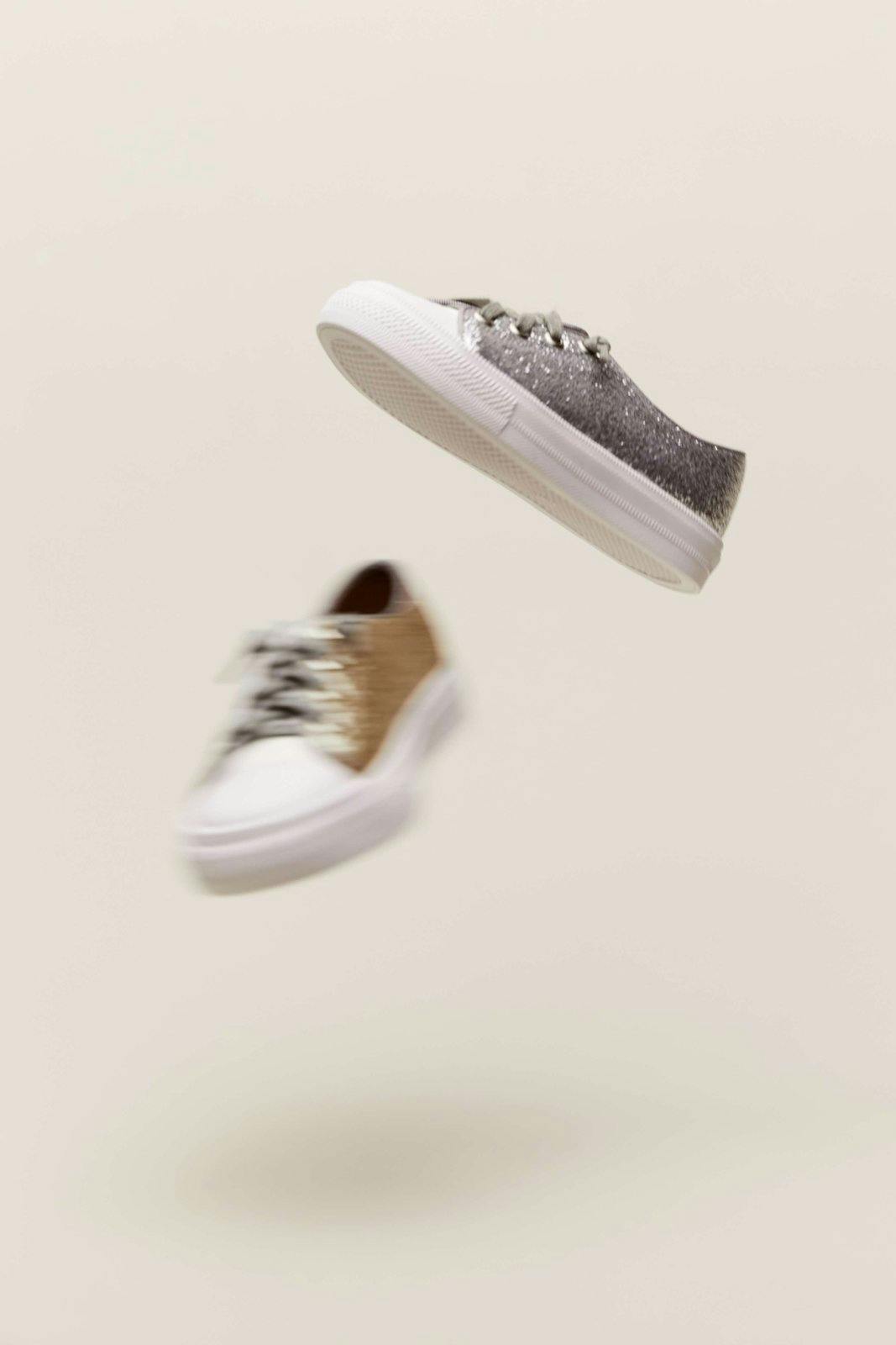 Marcy Tri-Color Leather Sneakers