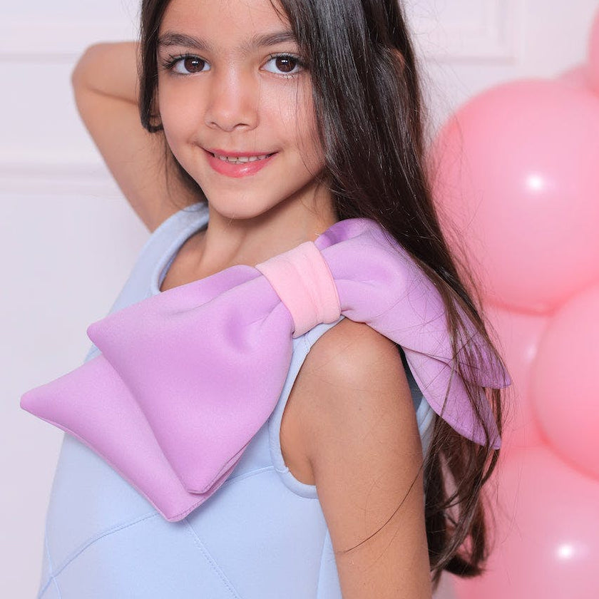 Blue Skylar Bow Dress