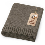 Soft Cotton Bubble-Knit Baby Stroller Blanket