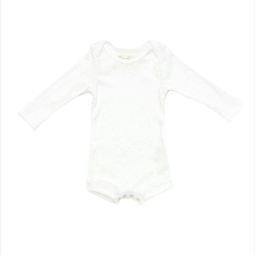 Long Sleeve Crawler w/ Snaps white