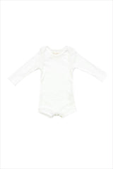 Long Sleeve Crawler w/ Snaps white