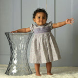 Lavender Frill Collar Smocked Dress & Bloomers