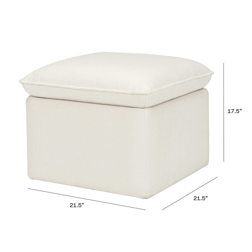 Babyletto Cali Storage Ottoman in Eco-Performance Fabric | Water Repellent & Stain Resistant