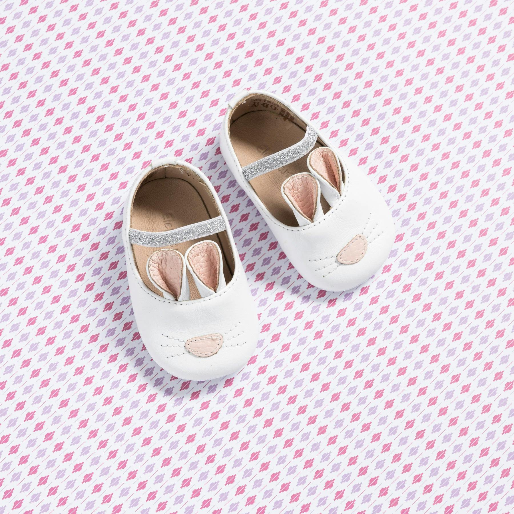 Baby Bunny Slipper | White Leather