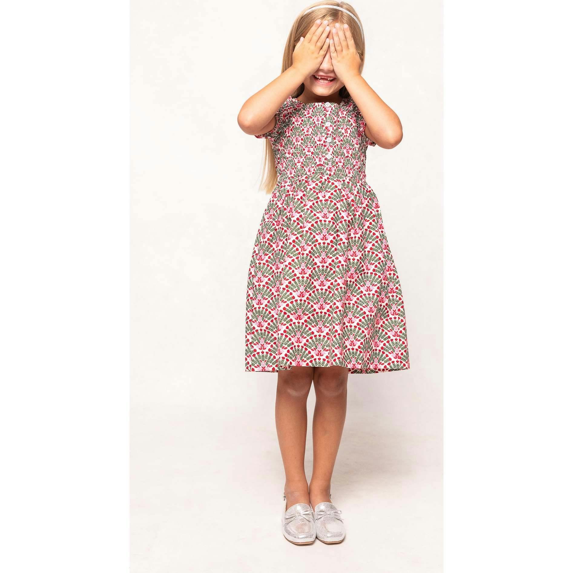 Mini Parker Dress in Floral Fan