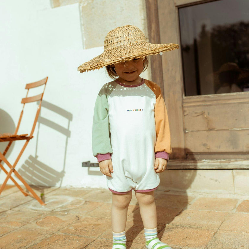 children's cotton playsuit - multicoloured