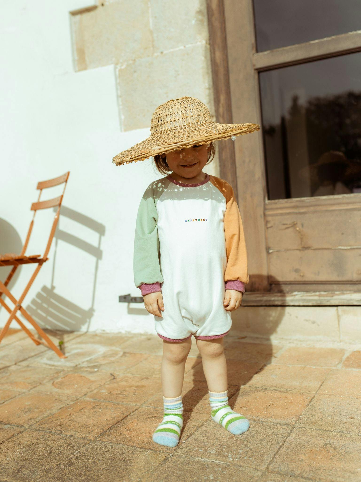 children's cotton playsuit - multicoloured