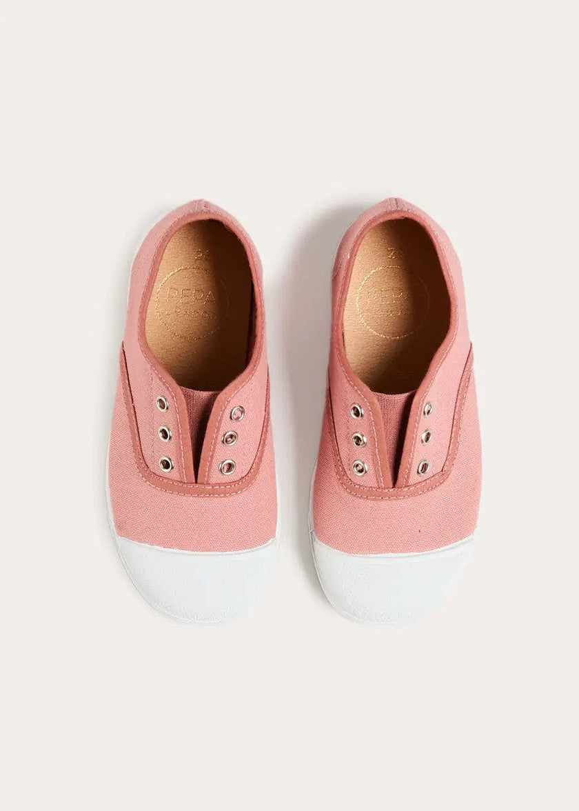 Canvas Plimsolls in Dusty Raspberry (21-36EU)