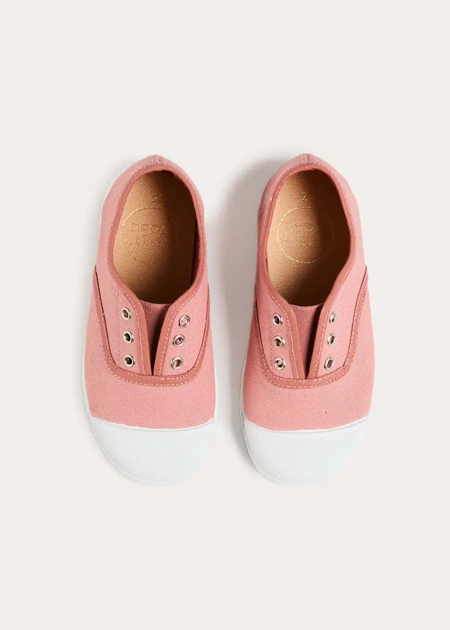Canvas Plimsolls in Dusty Raspberry (21-36EU)