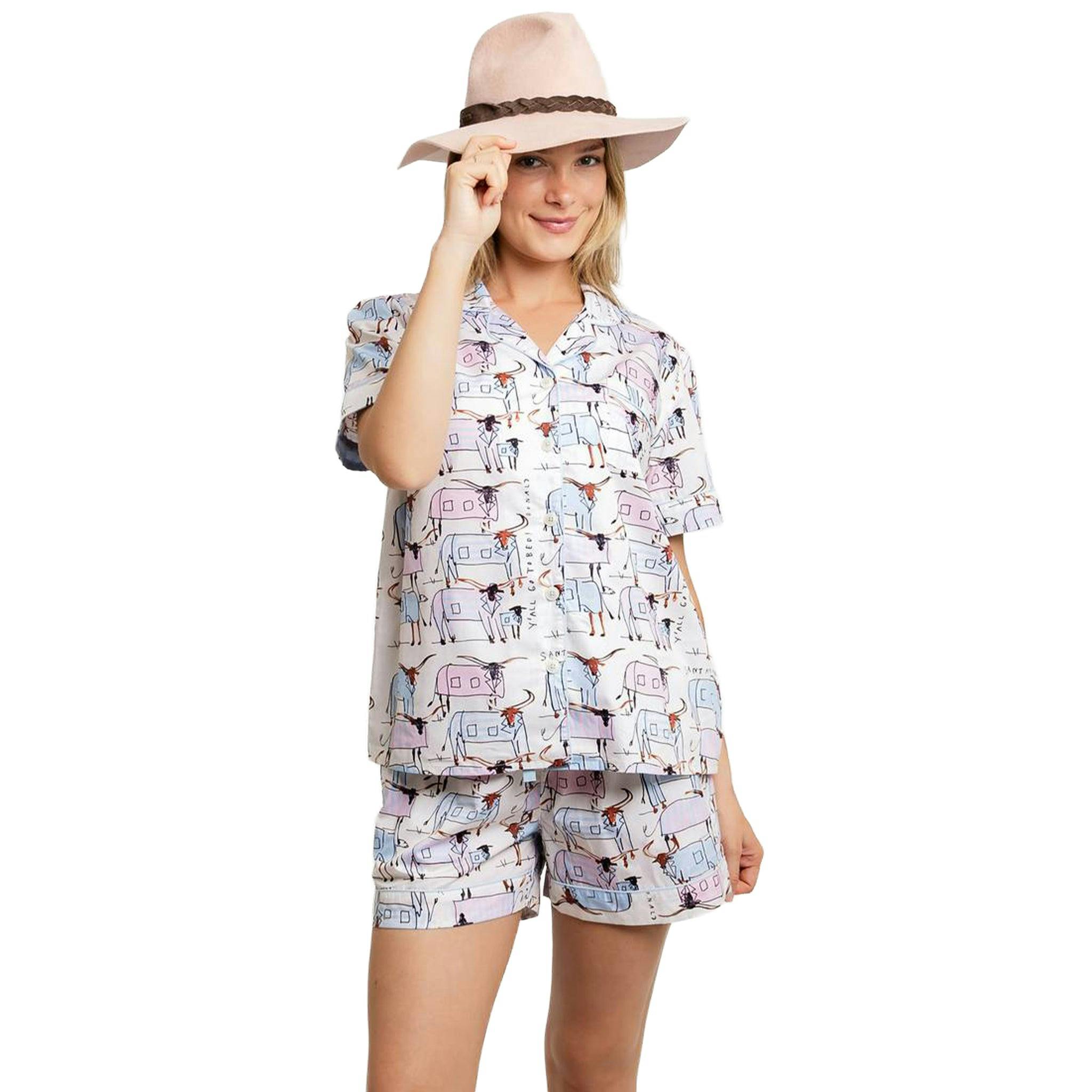 Women's Drawbertson Longhorns Short PJ Set