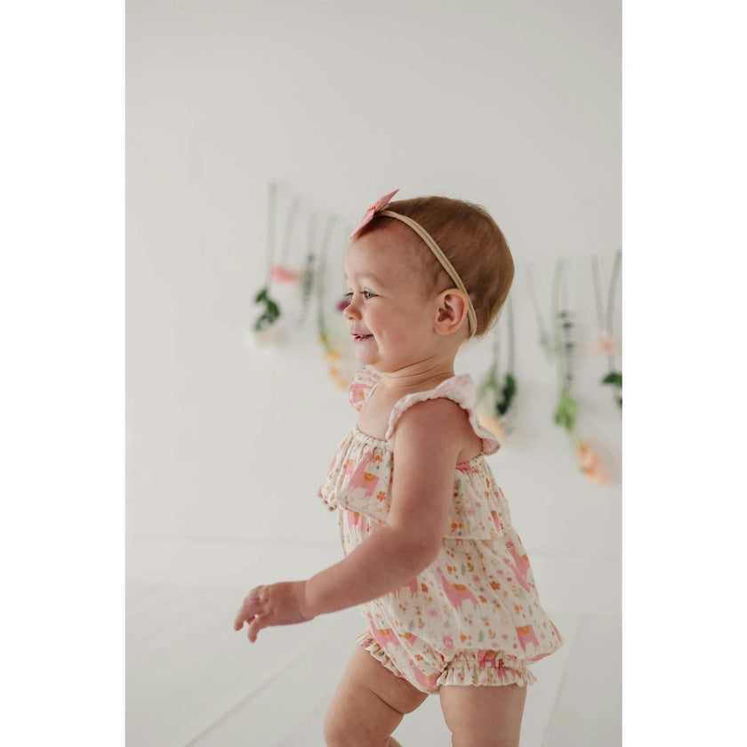 Baby Girl Gauze Bubble Romper