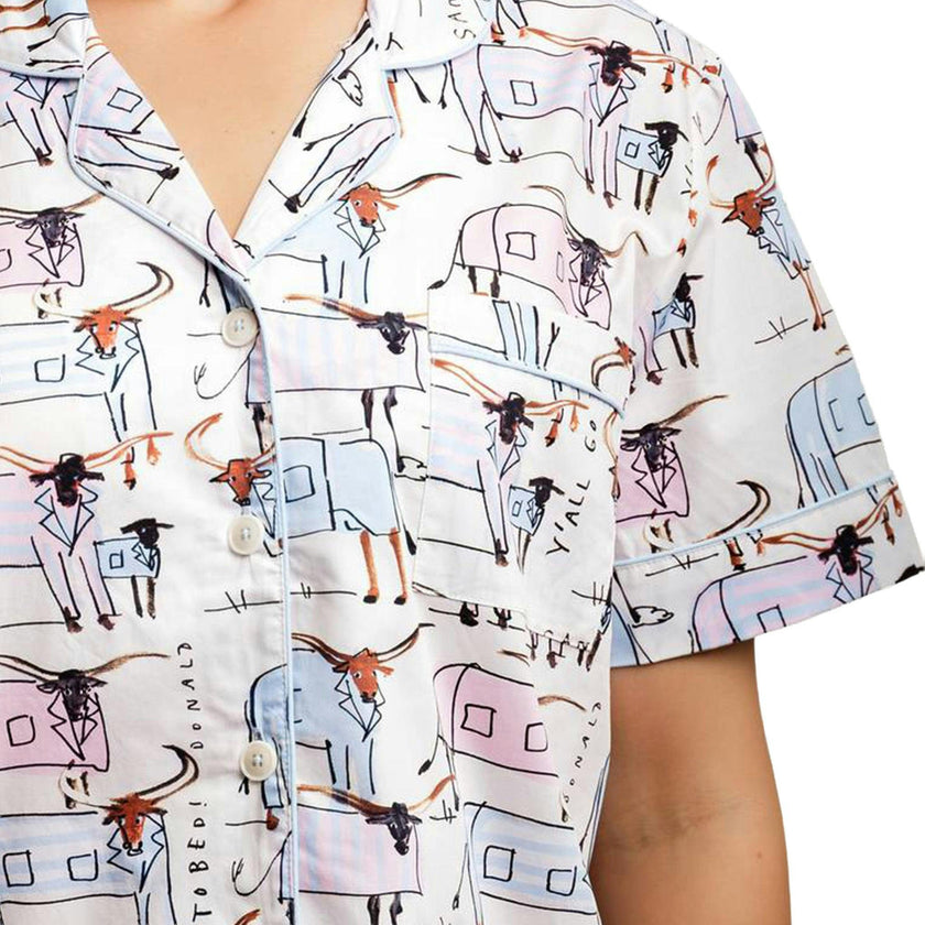 Women's Drawbertson Longhorns Short PJ Set