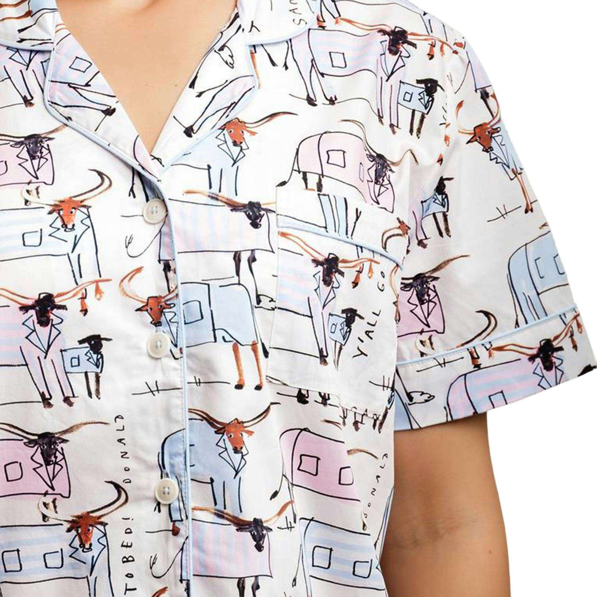 Women's Drawbertson Longhorns Short PJ Set
