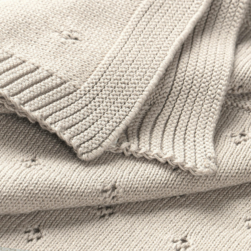 Organic Cotton Pointelle Baby Blanket