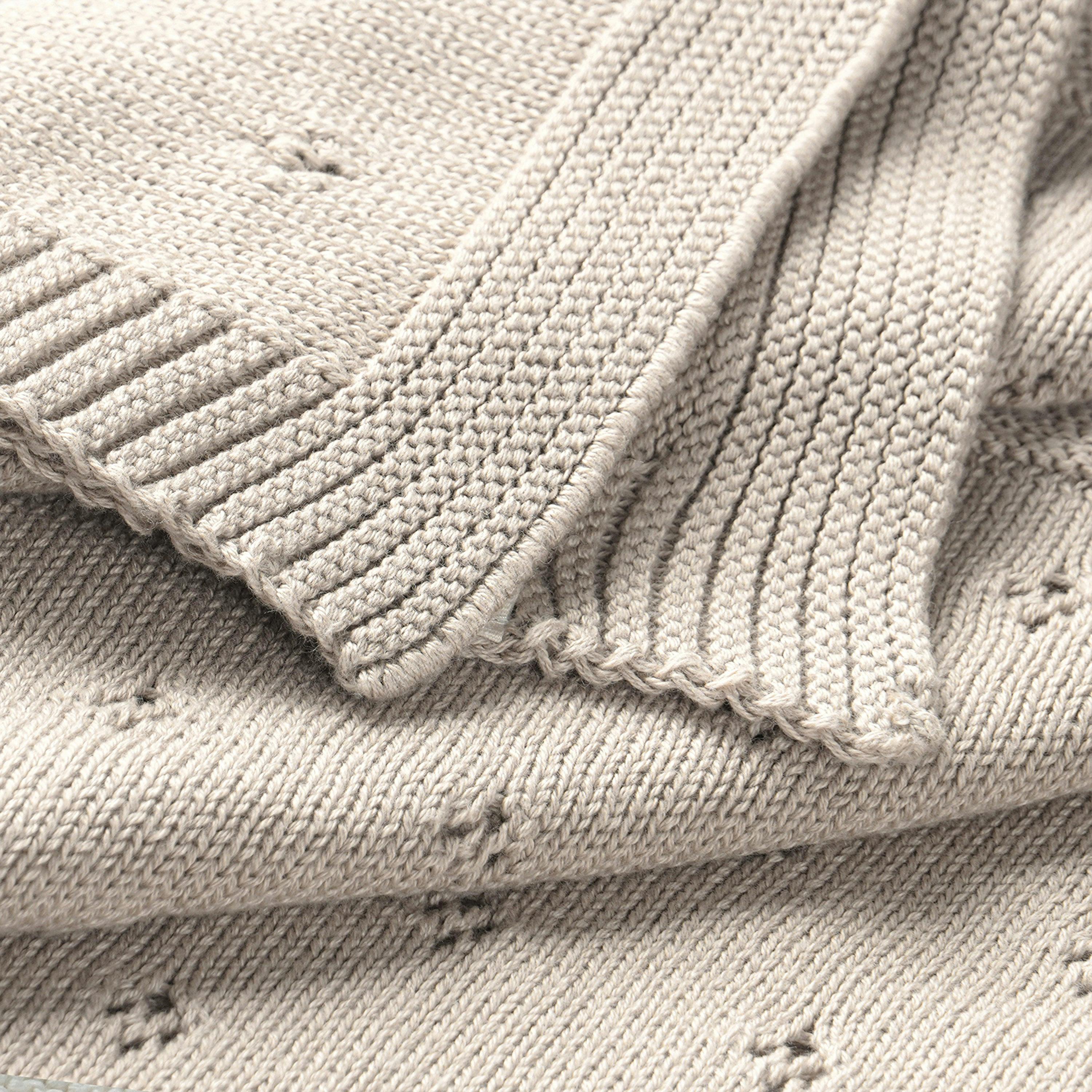Organic Cotton Pointelle Baby Blanket