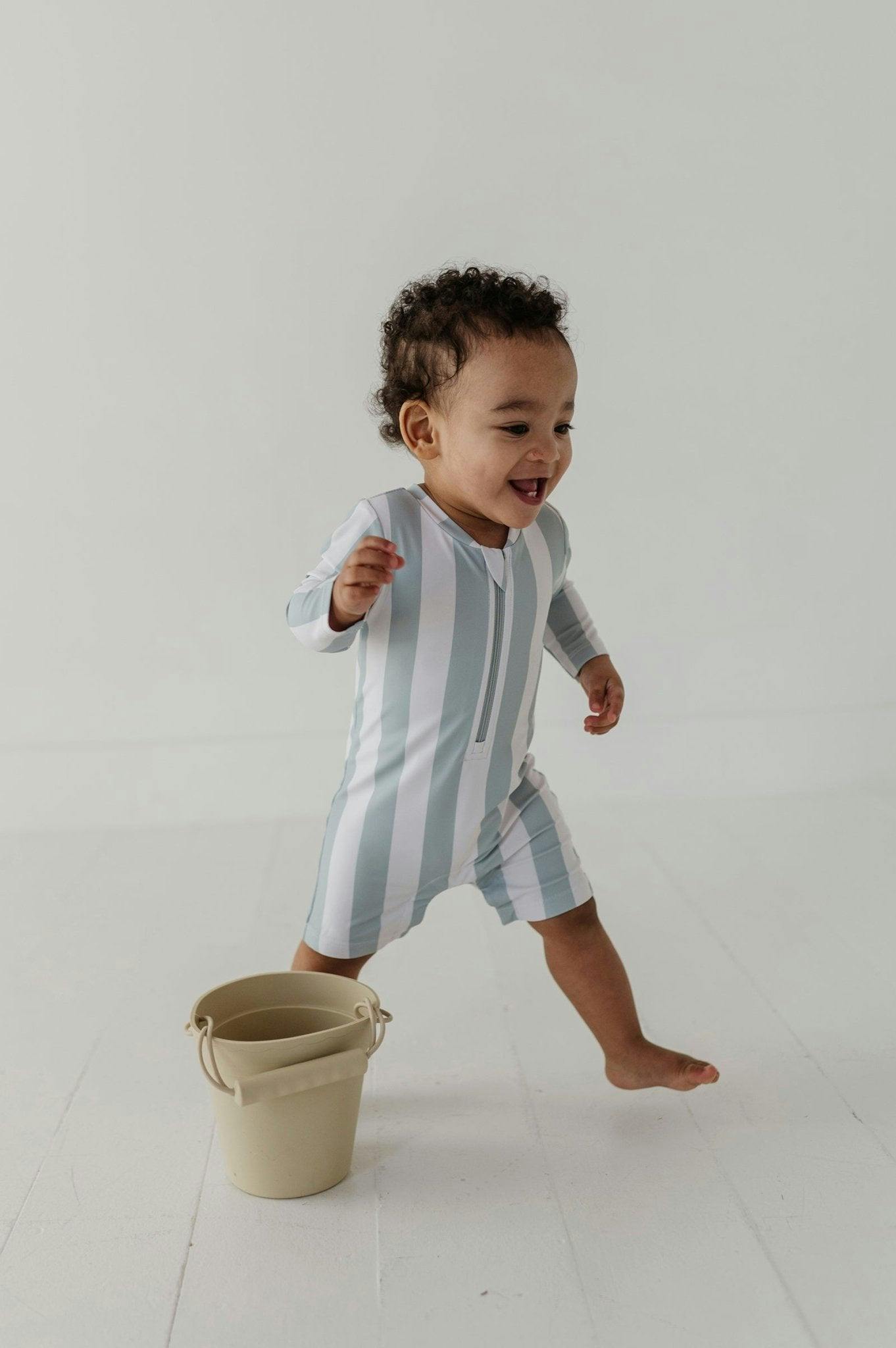 Baby Boy One-Piece Rash Guard Swimsuit in Dinosaur