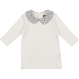 Textured Floral Peter Pan Collar Long Sleeve Shirt