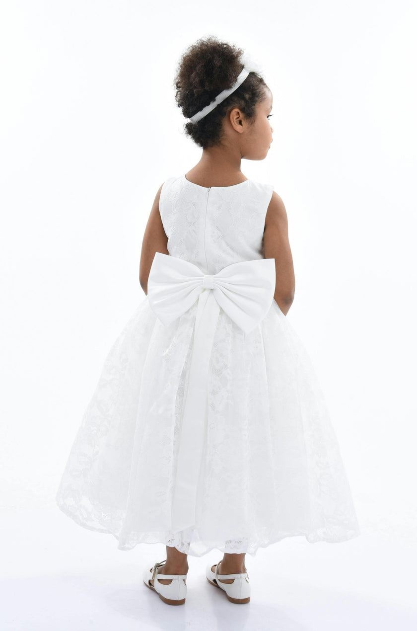 White Rossemere Lace Embroidered Tulle Dress