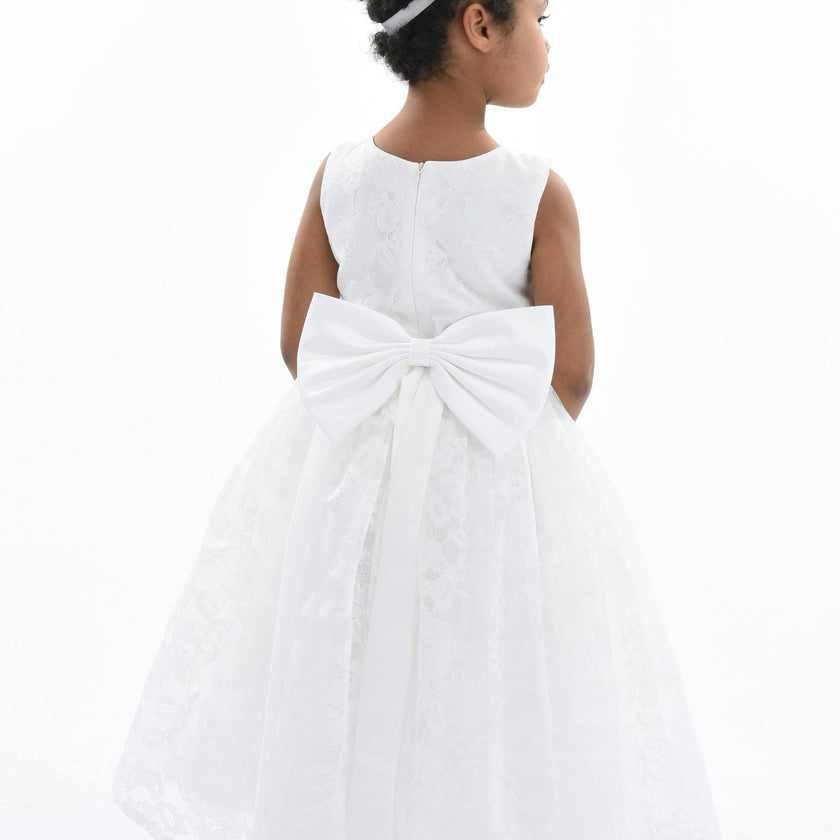 White Rossemere Lace Embroidered Tulle Dress