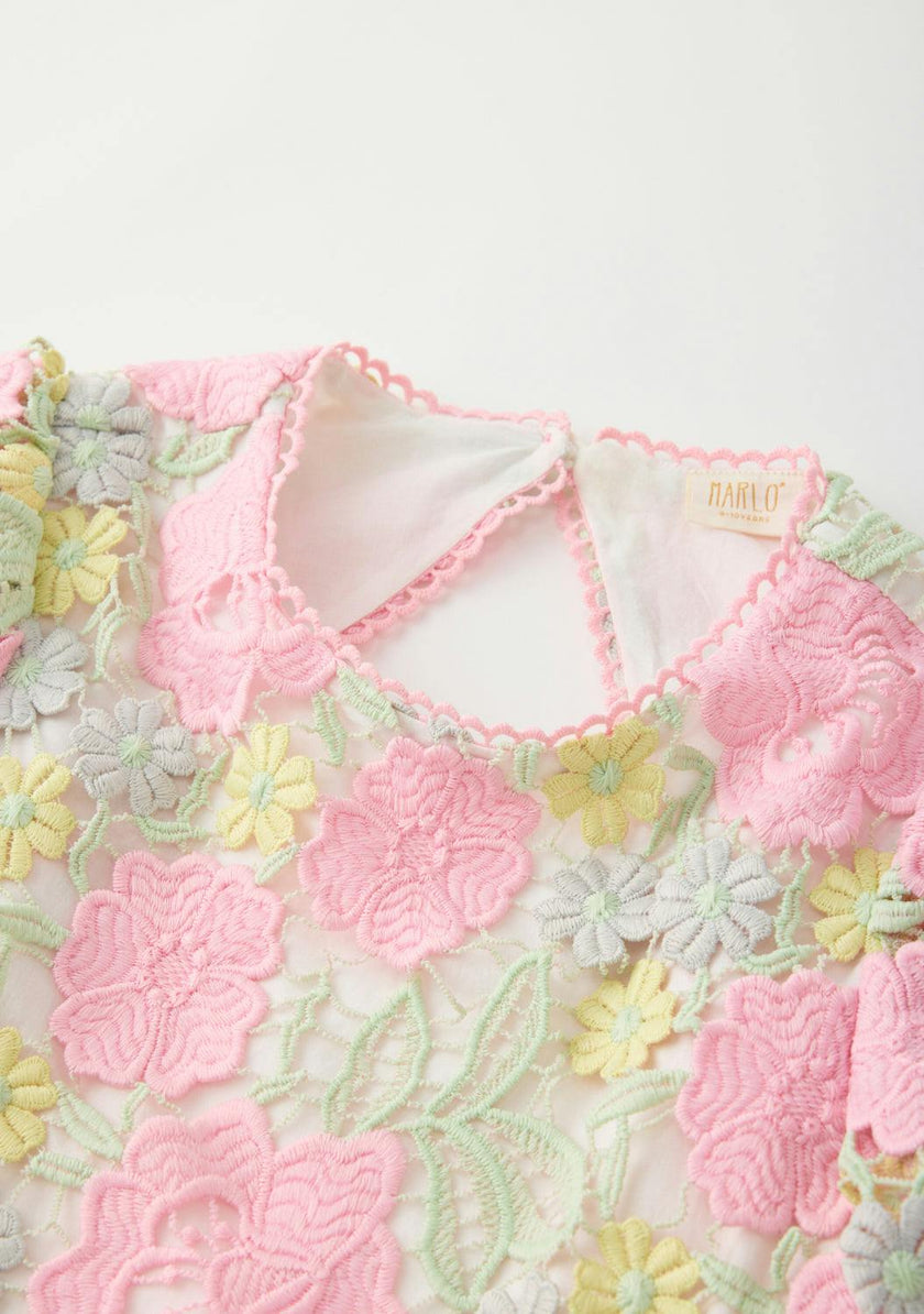 Estella Embroidered Mini Dress