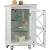 Blue Ridge Corner Wooden Floor Cabinet with Adjustable Shelves