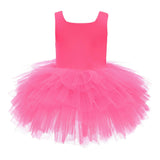 Pink Neon Solid Tutu Dress