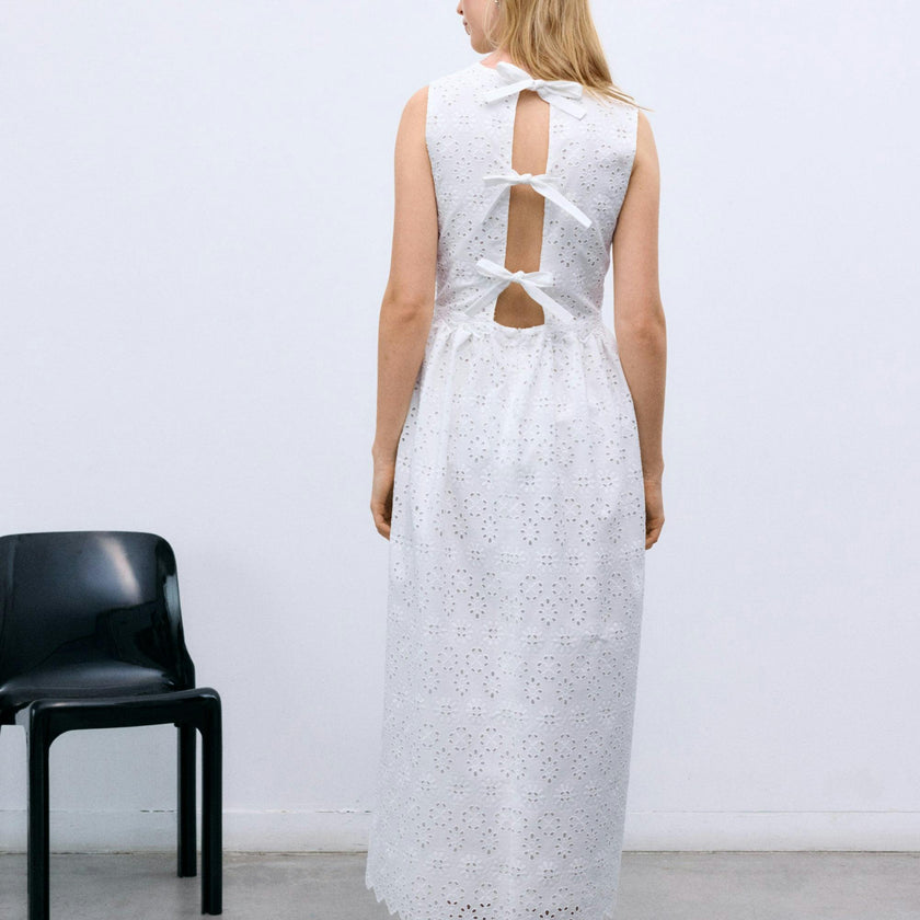 Sakura Woman Long Dress Pure Cloud