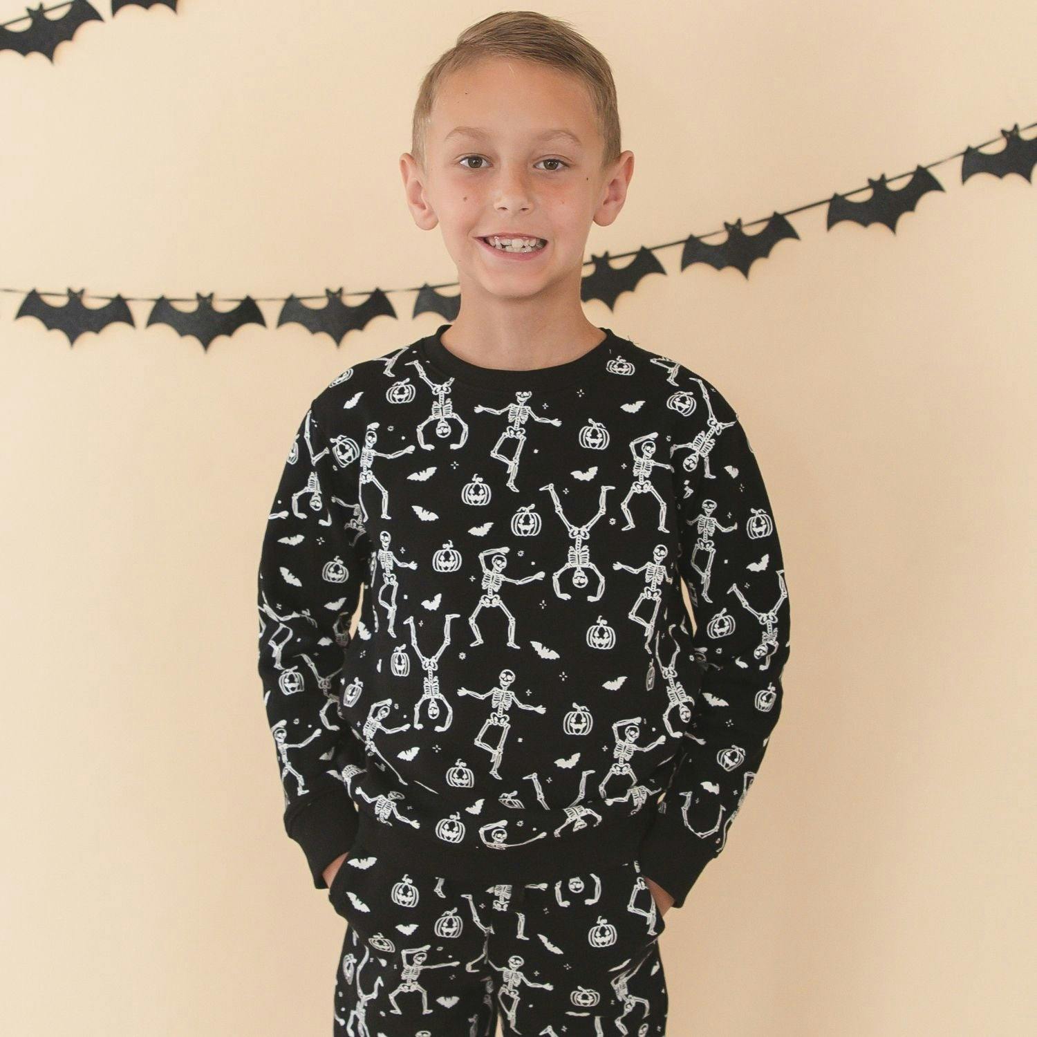 Glow In The Dark Silly Skelly Halloween Sweatshirt