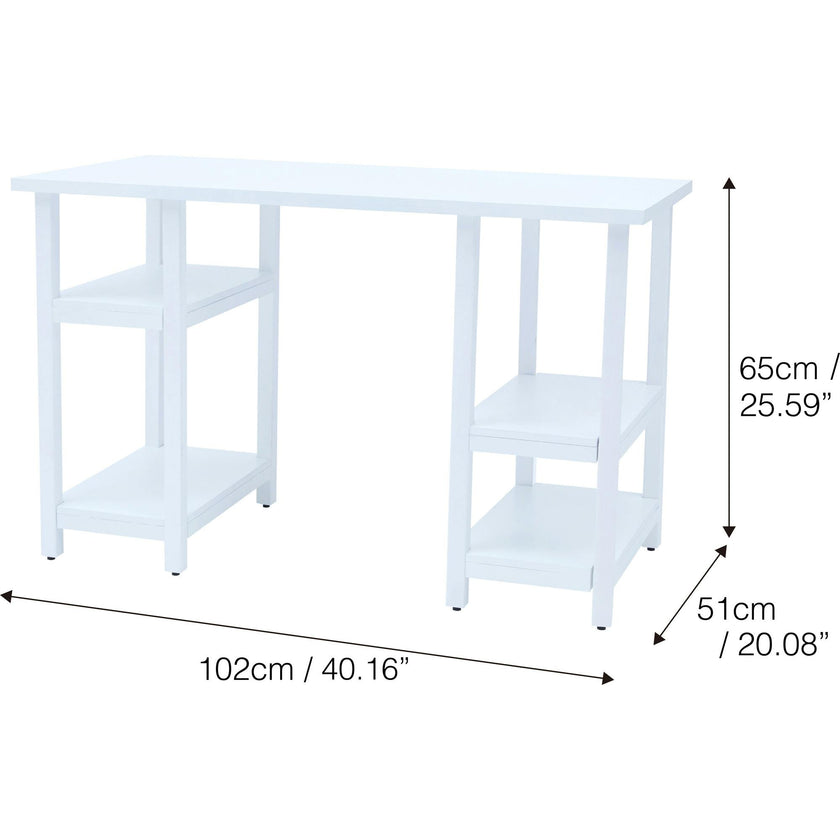 Desk & Chairs Set w/ Shelves