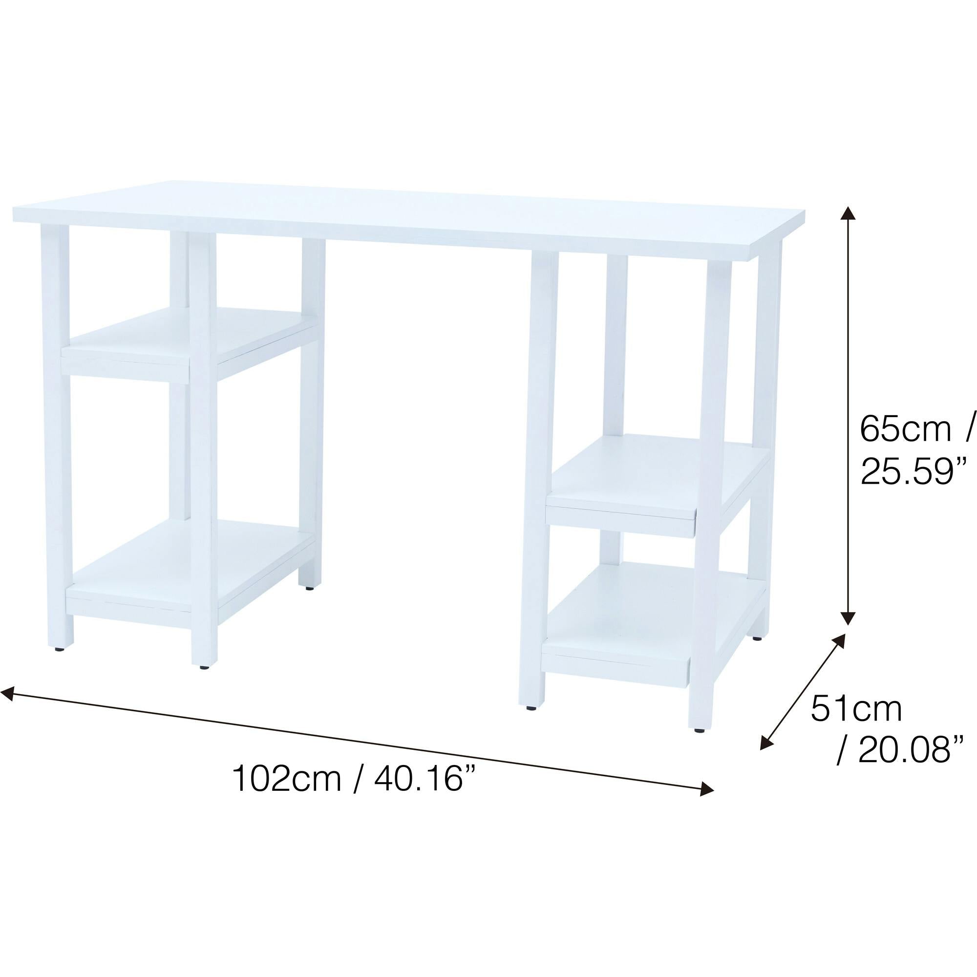 Desk & Chairs Set w/ Shelves