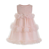 Pink Norelia Ruffle Tulle Dress