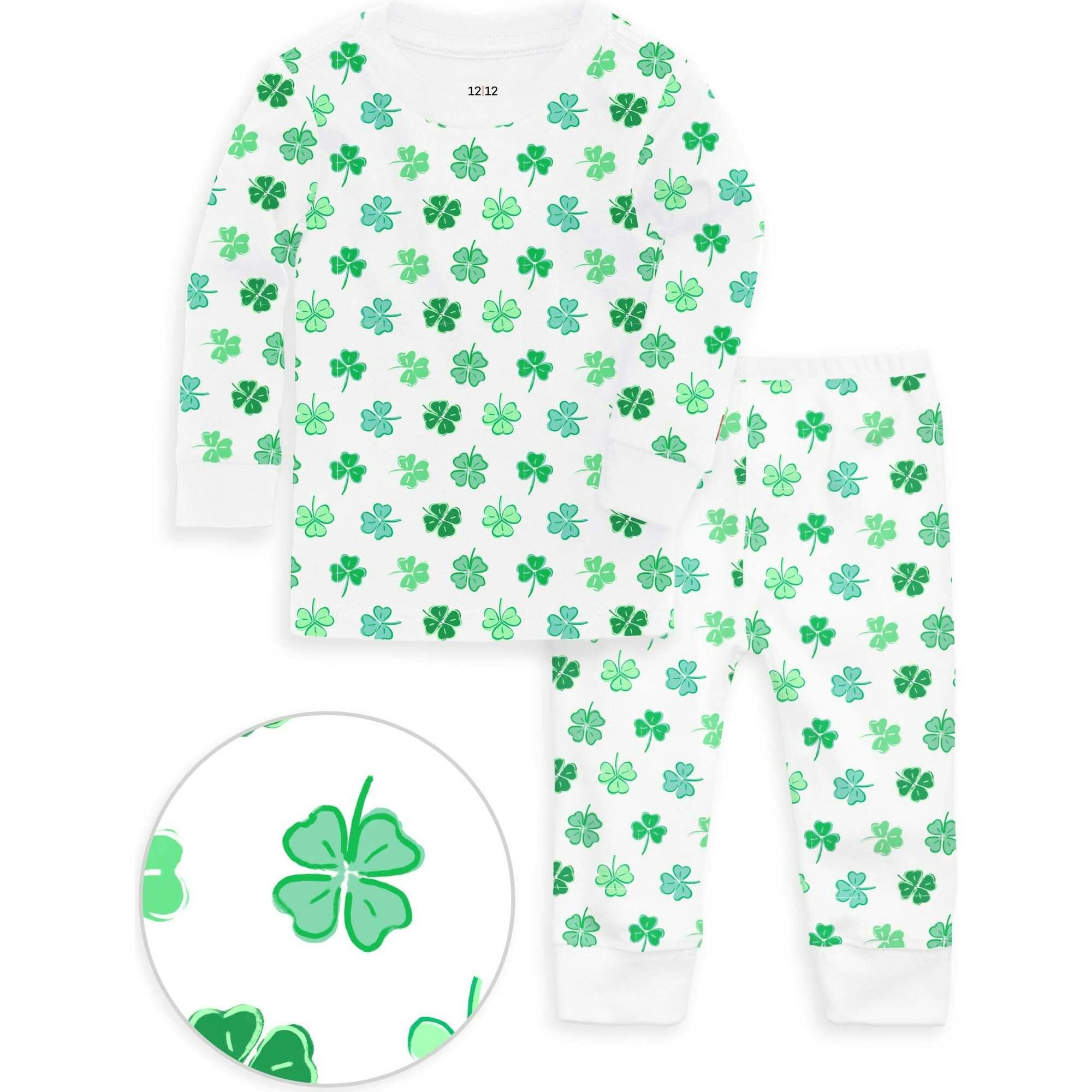 The Organic Long Sleeve Pajama Set [Shamrocks]