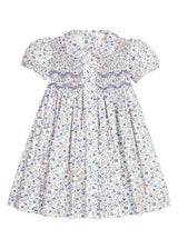 Smocked Bridget Dress - Wisteria Floral