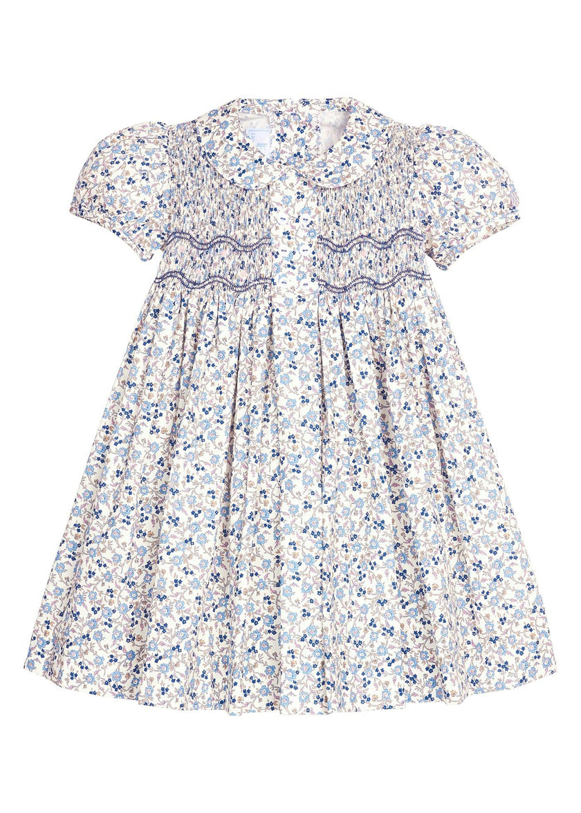 Smocked Bridget Dress - Wisteria Floral