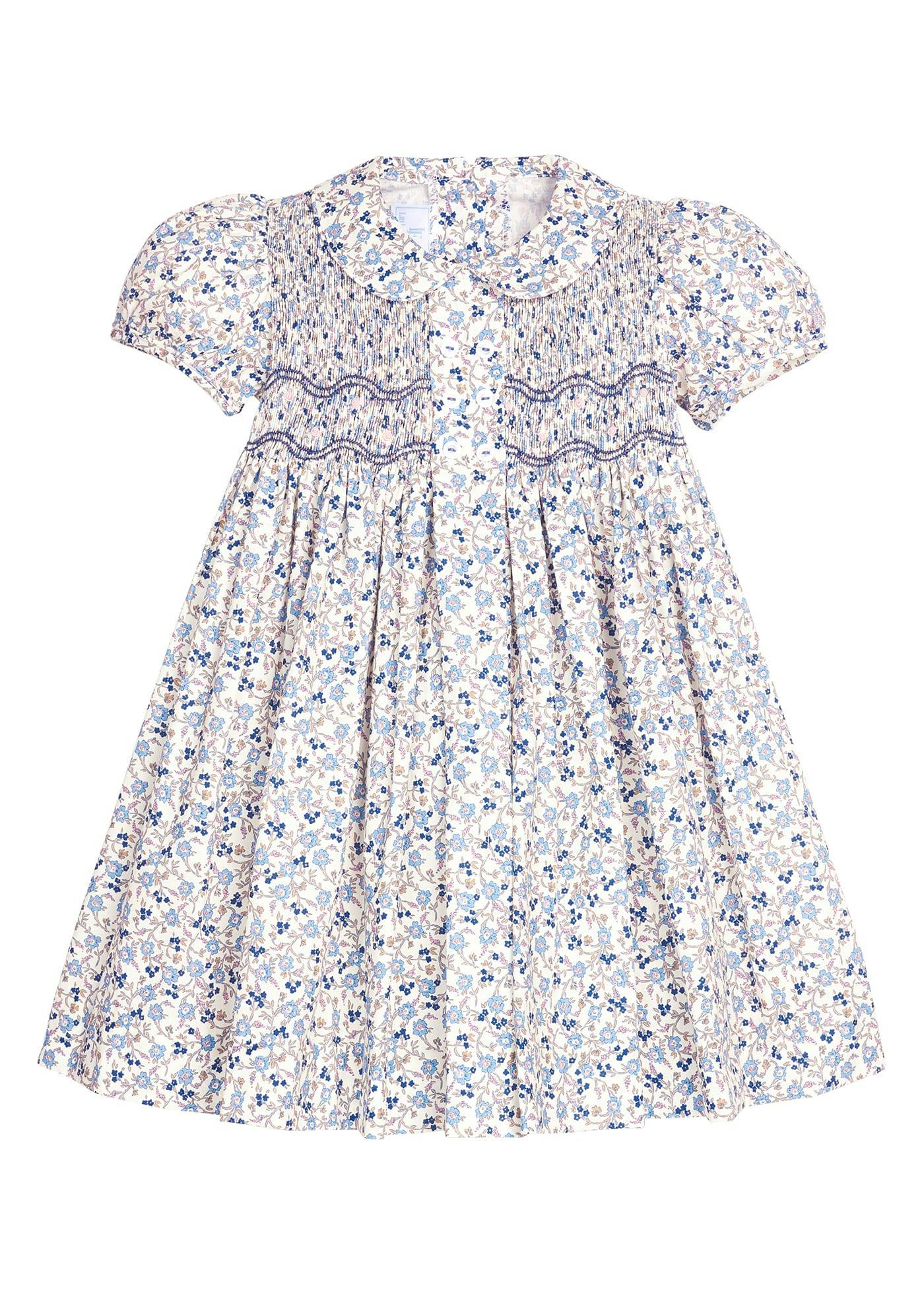Smocked Bridget Dress - Wisteria Floral