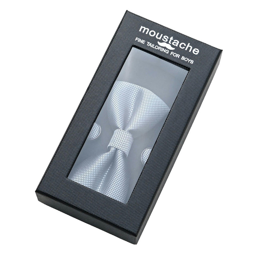Silver Crosshatch Bowtie set