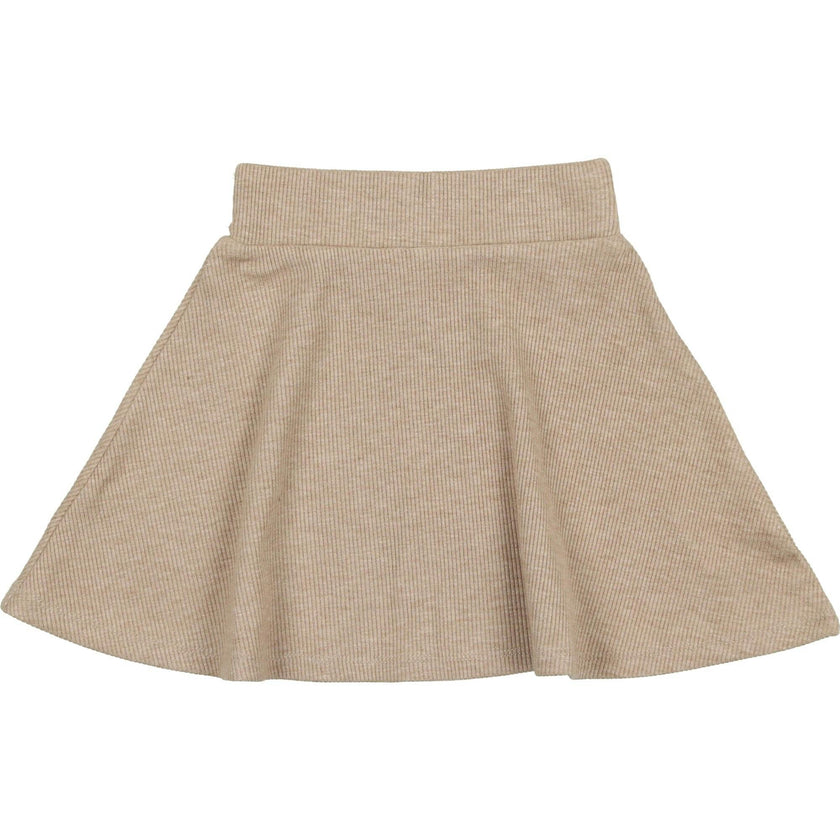 Soft Ribbed A-Line Short Skirt